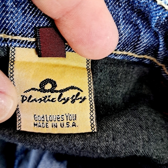 Plastic by GLY Med Wash Y2k Low Rise Boot Cut Jeans Size 11 - Picture 7 of 9